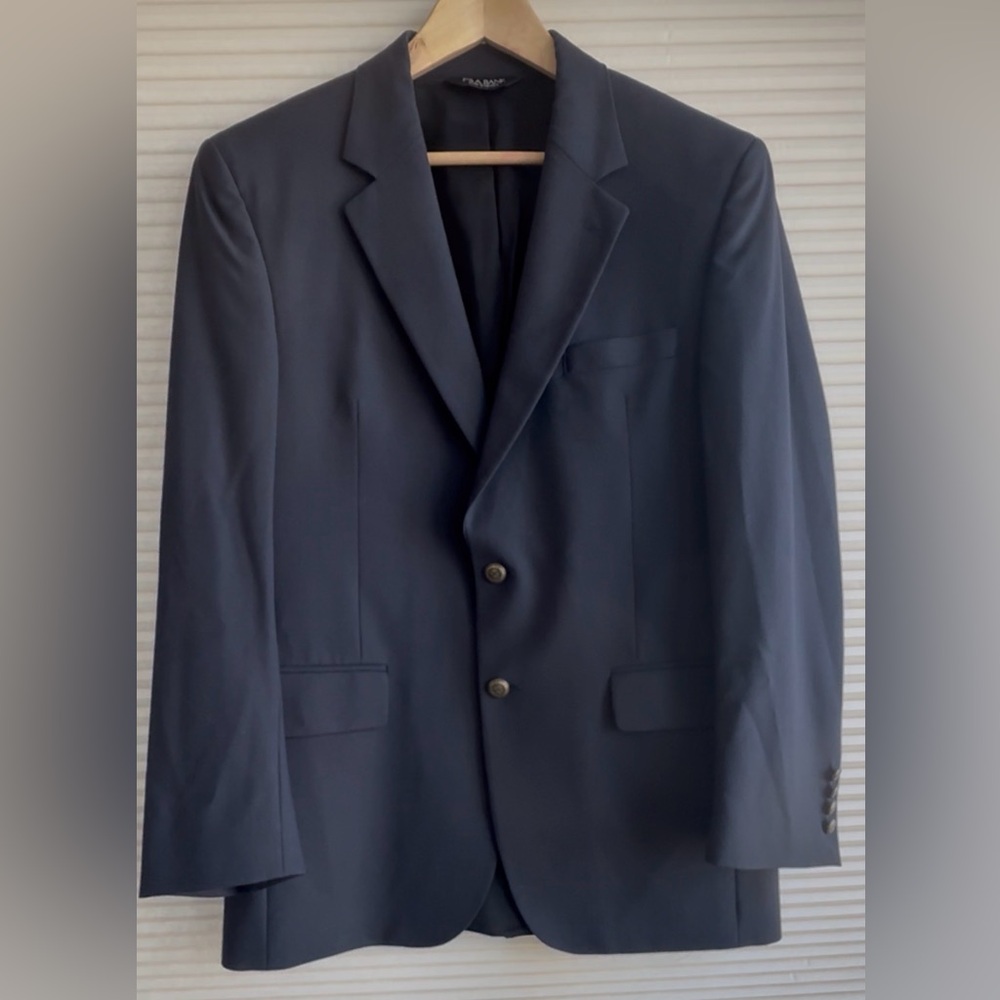 Jos. A. Bank Traveler Collection Blazer Men 39R Navy Blue Tailored Fit Wool